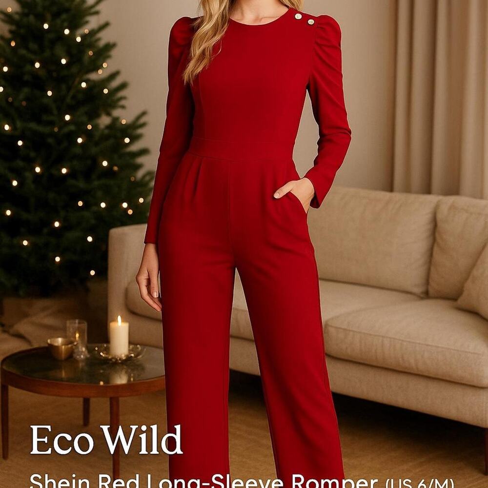 Retro Sailor red long sleeve romper Y2K Sailor style Romper